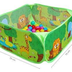 Vaikiškas kamuoliukų baseinas - Džiunglės + 50 vnt. kamuoliukų